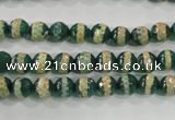 CAG5136 15 inches 6mm faceted round tibetan agate beads wholesale