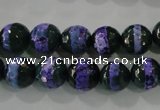 CAG5148 15 inches 10mm faceted round tibetan agate beads wholesale