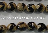 CAG5160 15 inches 10mm faceted round tibetan agate beads wholesale