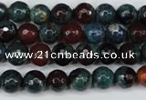 CAG5211 15 inches 8mm faceted round fire crackle agate beads