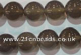 CAG5244 15.5 inches 14mm round Brazilian grey agate beads wholesale