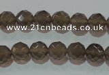 CAG5248 15.5 inches 10mm faceted round Brazilian grey agate beads