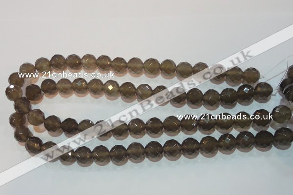 CAG5249 15.5 inches 12mm faceted round Brazilian grey agate beads