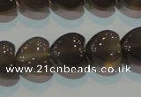 CAG5265 15.5 inches 12*12mm heart Brazilian grey agate beads