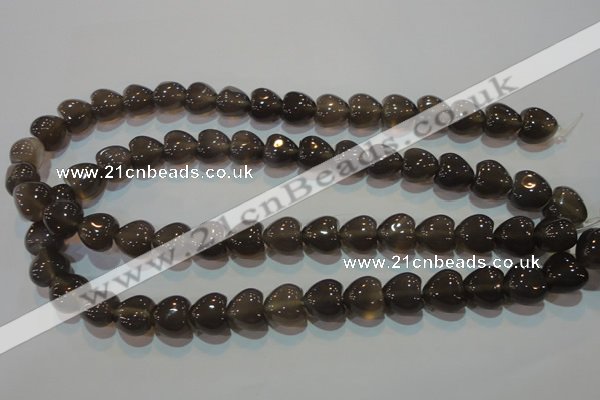 CAG5265 15.5 inches 12*12mm heart Brazilian grey agate beads