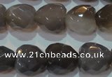 CAG5268 15.5 inches 16*16mm faceted heart Brazilian grey agate beads