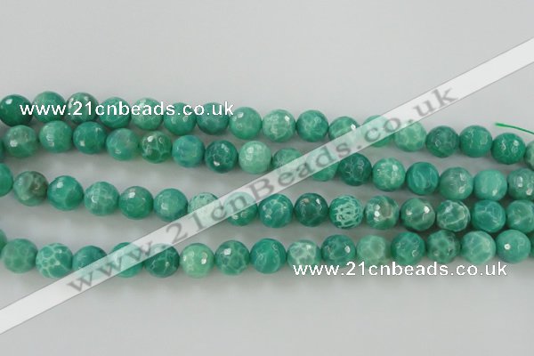 CAG5310 15.5 inches 6mm faceted round peafowl agate gemstone beads