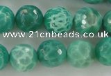 CAG5311 15.5 inches 8mm faceted round peafowl agate gemstone beads