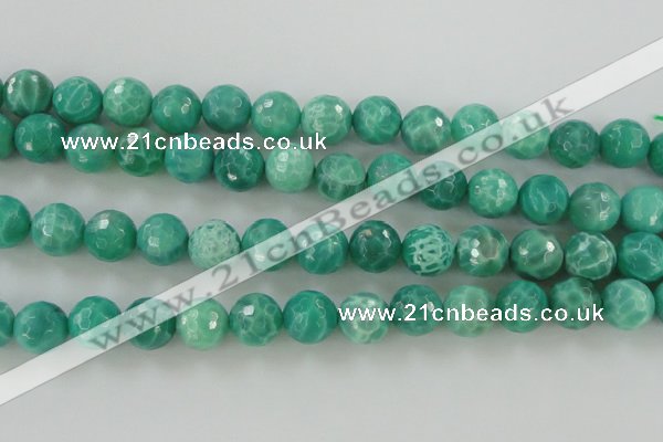 CAG5313 15.5 inches 12mm faceted round peafowl agate gemstone beads