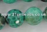 CAG5317 15.5 inches 20mm faceted round peafowl agate gemstone beads