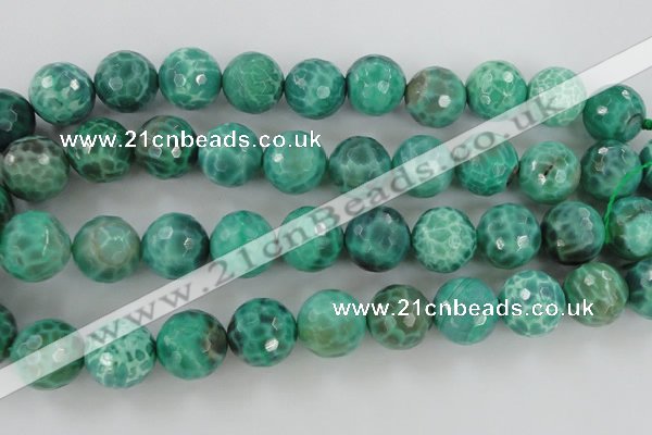 CAG5317 15.5 inches 20mm faceted round peafowl agate gemstone beads