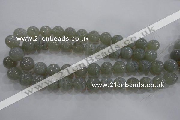 CAG5325 15.5 inches 16mm round grey line agate beads wholesale