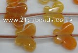 CAG5377 15.5 inches 16*20mm carved butterfly dragon veins agate beads