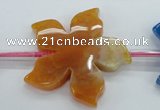 CAG5388 15.5 inches 36mm carved flower dragon veins agate beads