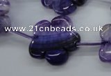 CAG5392 15.5 inches 24mm carved flower dragon veins agate beads