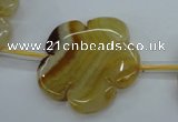 CAG5401 15.5 inches 30mm carved flower dragon veins agate beads