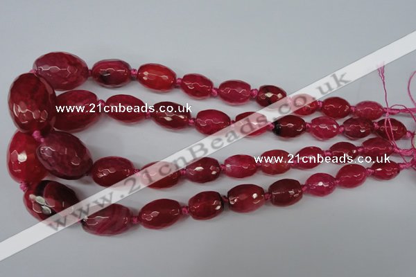 CAG5404 10*14mm – 20*30mm faceted drum dragon veins agate beads