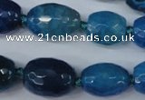 CAG5407 10*14mm – 20*30mm faceted drum dragon veins agate beads