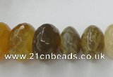 CAG5411 8*12mm – 13*22mm faceted rondelle dragon veins agate beads