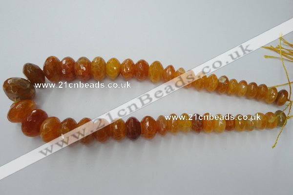 CAG5412 8*12mm – 13*22mm faceted rondelle dragon veins agate beads