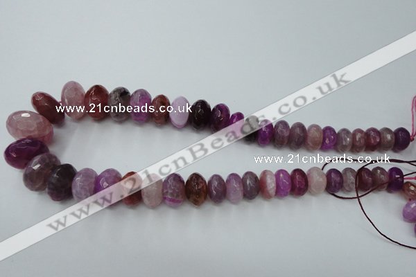 CAG5413 8*12mm – 13*22mm faceted rondelle dragon veins agate beads