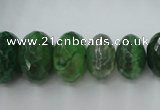 CAG5417 8*12mm – 13*22mm faceted rondelle dragon veins agate beads