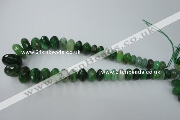 CAG5417 8*12mm – 13*22mm faceted rondelle dragon veins agate beads