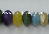 CAG5420 8*12mm – 13*22mm faceted rondelle dragon veins agate beads