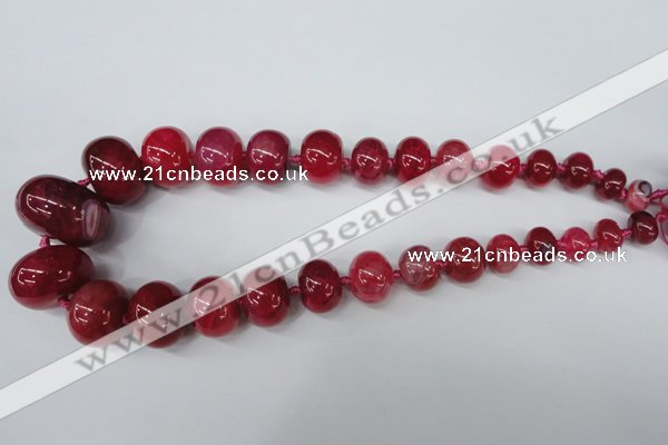 CAG5423 8*12mm – 20*30mm rondelle dragon veins agate beads