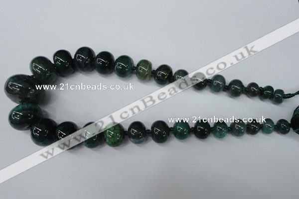 CAG5427 8*12mm – 20*30mm rondelle dragon veins agate beads