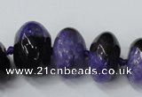 CAG5432 7*11mm – 15*22mm rondelle agate druzy geode agate beads