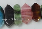 CAG5450 15.5 inches 10*20mm - 12*48mm freeform agate gemstone beads