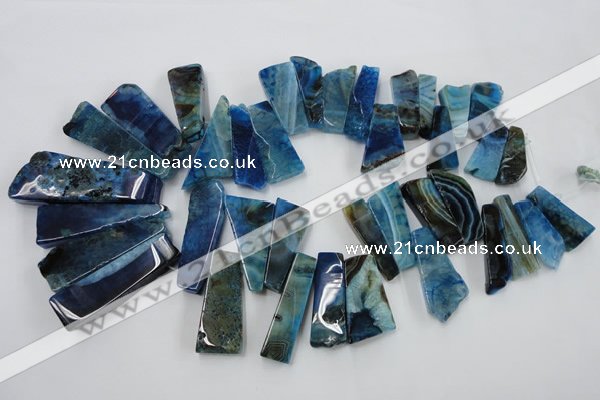 CAG5455 15.5 inches 12*20mm - 16*58mm freeform agate gemstone beads