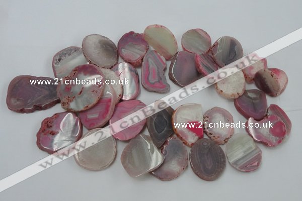 CAG5470 15.5 inches 22*25mm - 35*40mm freeform agate gemstone beads