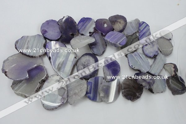 CAG5472 15.5 inches 16*22mm - 40*45mm freeform agate gemstone beads