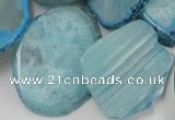 CAG5473 15.5 inches 16*22mm - 40*45mm freeform agate gemstone beads