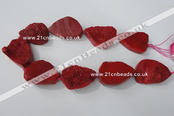 CAG5482 15.5 inches 30*40mm freeform agate gemstone beads