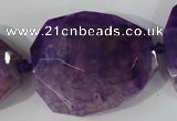 CAG5487 15.5 inches 30*35mm – 35*40mm faceted freeform agate beads