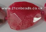 CAG5488 15.5 inches 30*35mm – 35*40mm faceted freeform agate beads