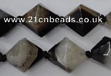 CAG5495 15.5 inches 18*18mm faceted bicone agate gemstone beads