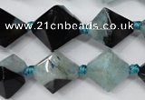 CAG5498 15.5 inches 18*18mm faceted bicone agate gemstone beads