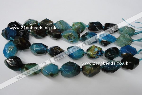 CAG5506 15.5 inches 15*20mm – 20*25mm faceted nuggets agate beads