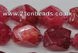 CAG5508 15.5 inches 15*15*20mm faceted nuggets agate beads