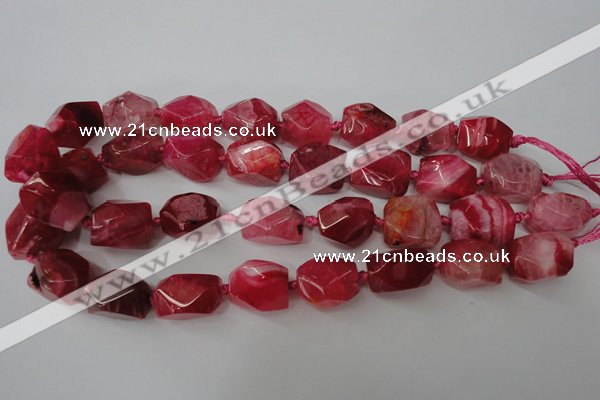 CAG5508 15.5 inches 15*15*20mm faceted nuggets agate beads