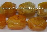 CAG5509 15.5 inches 16*17*22mm faceted nuggets agate beads