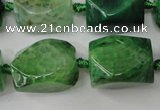 CAG5512 15.5 inches 16*17*22mm faceted nuggets agate beads