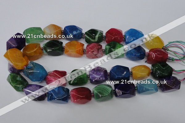 CAG5513 15.5 inches 16*17*22mm faceted nuggets agate beads