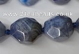 CAG5516 15.5 inches 18*22mm faceted nuggets agate gemstone beads