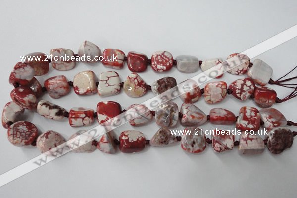 CAG5520 15.5 inches 16*18mm nuggets agate gemstone beads