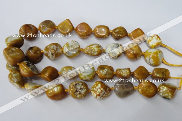 CAG5523 15.5 inches 17*20mm - 20*22mm nuggets agate gemstone beads